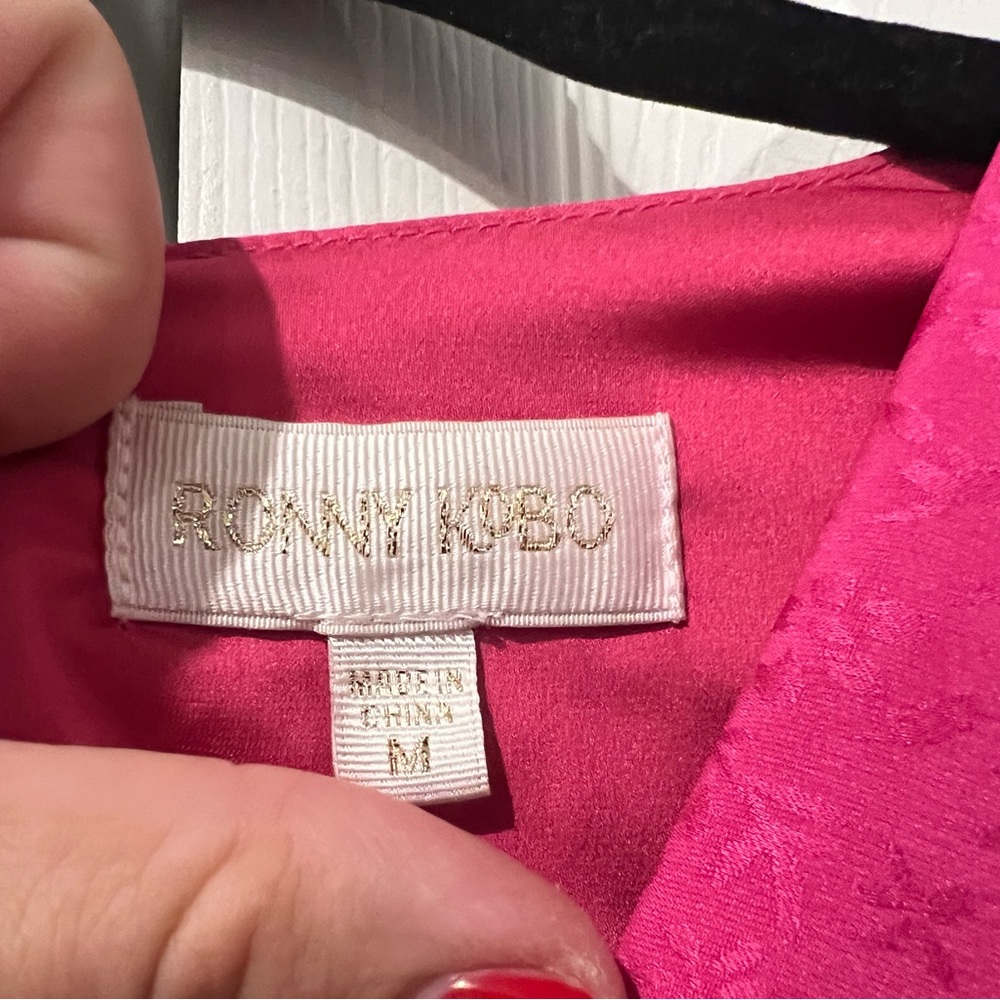 NWT Ronny Kobo Fuchsia Bow Dress (Size M) - Picture 8 of 10